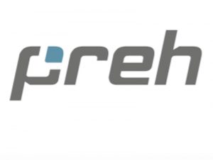 Preh grey logo on white background