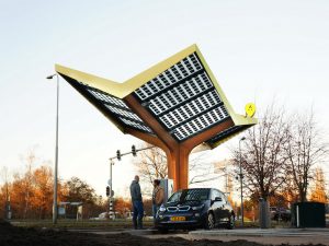 Fastned fast charging station in the Hague