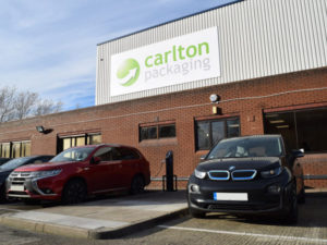 Carlton Packaging charging points are amongst the first to be installed under the Milton Keynes Go Ultra Low Cities infrastructure programme