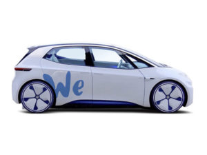 VW's WE platform will offer electric vehicle-on-demand services, in particular car sharing