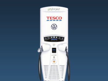 The Tritium 50kW charge points will be installed at Tesco stores, offering rapid charging to electric vehicle drivers