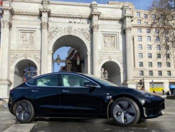 Car rental of a Tesla Model 3 for business meetings can work out cheaper than the equivalent train journey