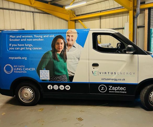 Zaptec and Virtus Energy sponsor all-electric lung screening van for cancer charity